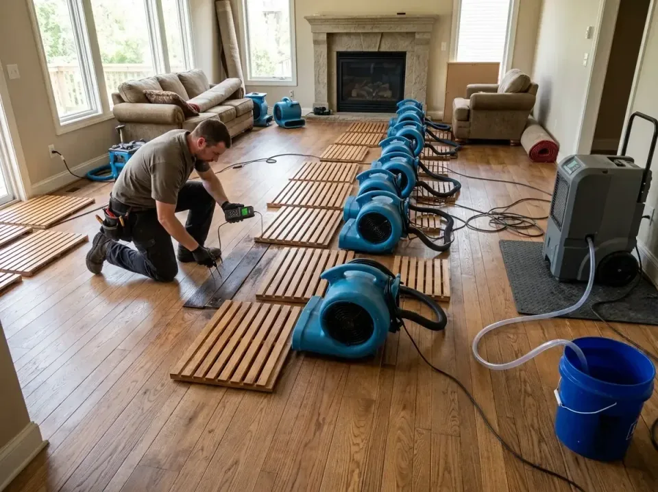 Technician — Water Damage Restoration — Technician, Moisture Meter, Air Movers, Water Damage Restoration, Emergency Water Ex…