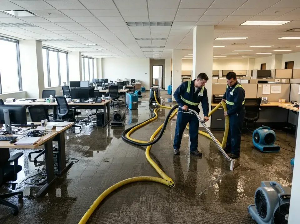 Water Extraction Wand — Commercial Building — Water Extraction Wand, Yellow Suction Hose, Black Vacuum Hose, Commercial Buil…