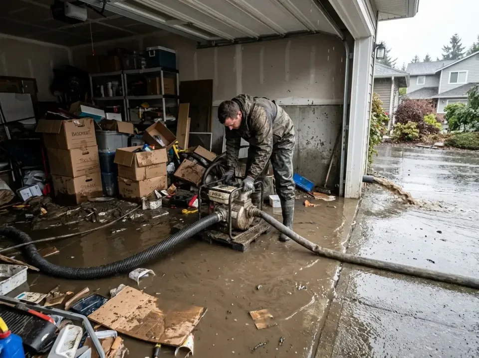 Water Pump — Water Damage Restoration — Water Pump, Suction Hose, Discharge Hose, Water Damage Restoration, Emergency Water…
